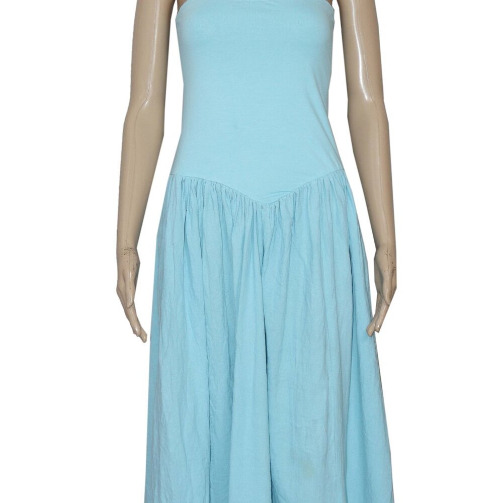 Free People Onda Drop-Waist Tube Midi Dress Slim Pull On S - Picture 4 of 7